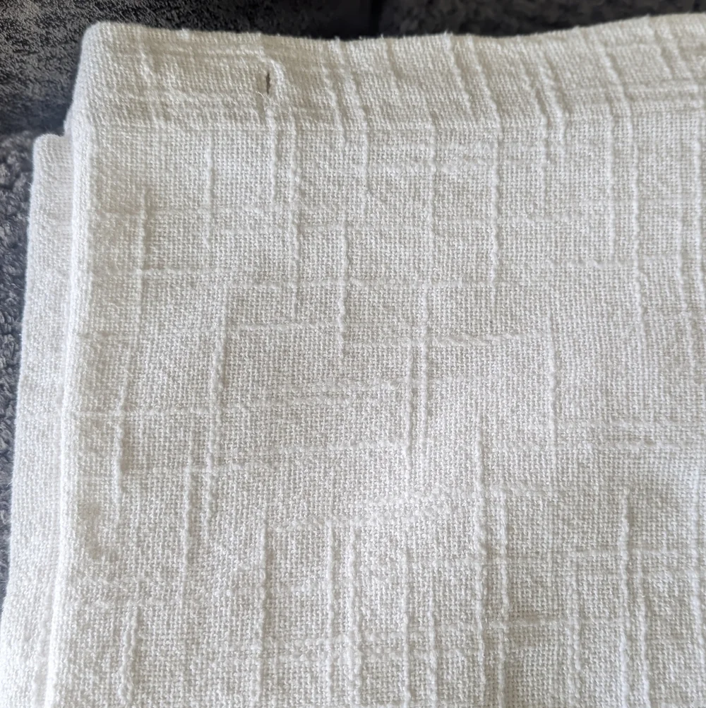 Threshold White Shower Curtain Textured Fabric
